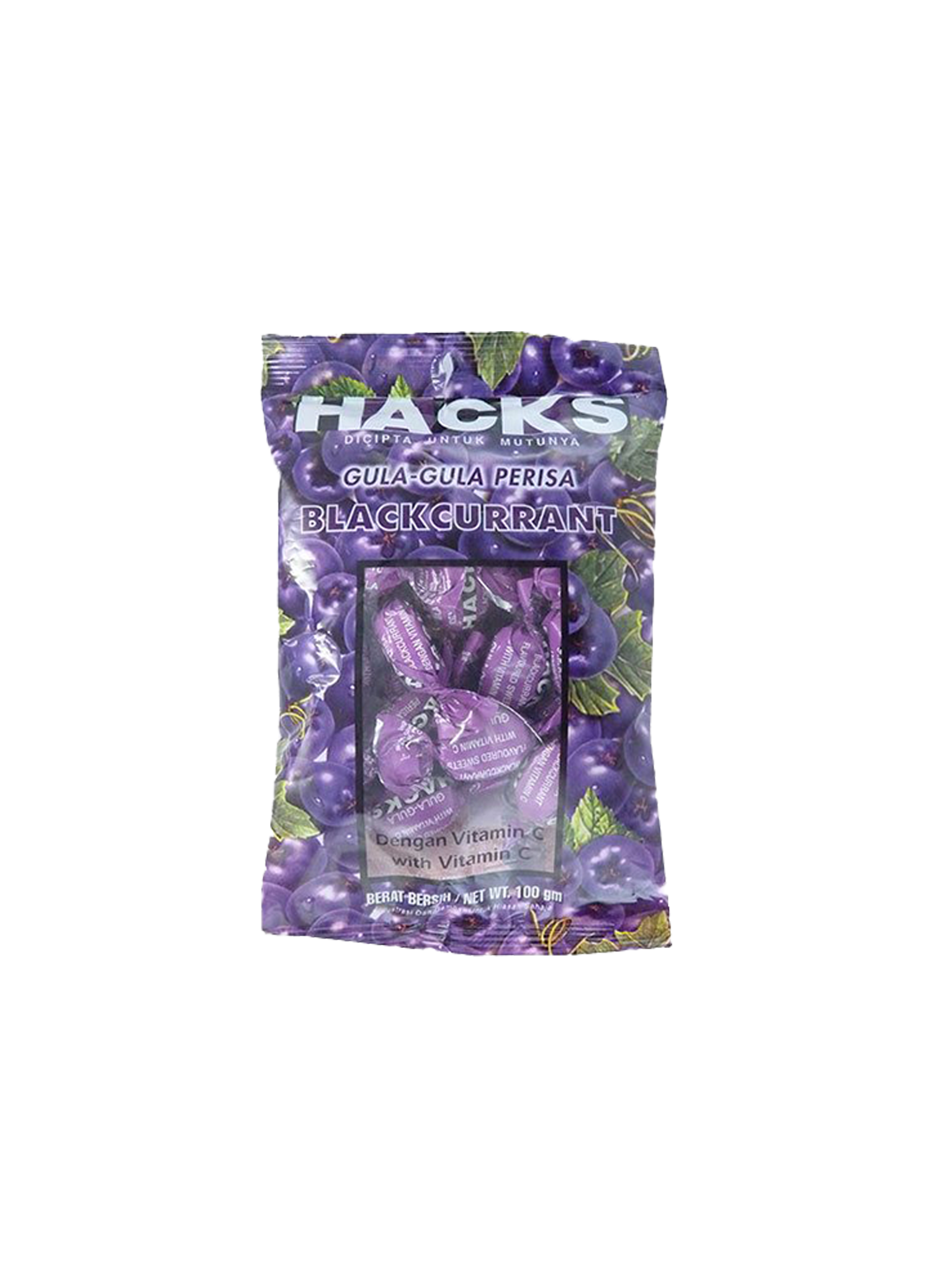 Hacks Blackcurrant Flavoured Candies 50g Shi Eurasia 6559