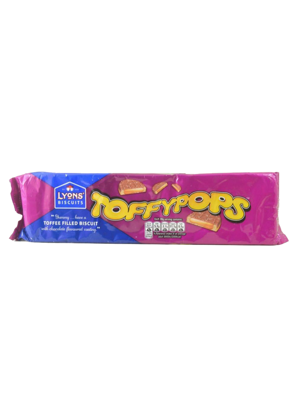 Burton's Lyons Toffee filled Biscuit Toffypops 120g