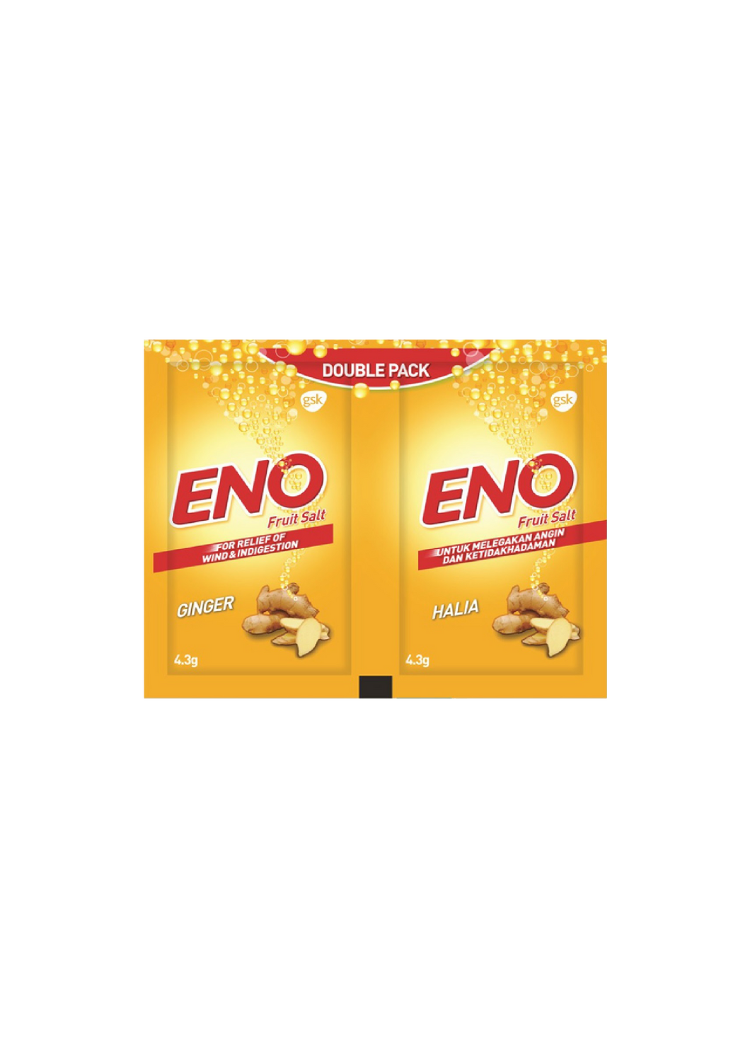 ENO Fruit Salt Ginger Flavour Double Pack (4.3g x 2)