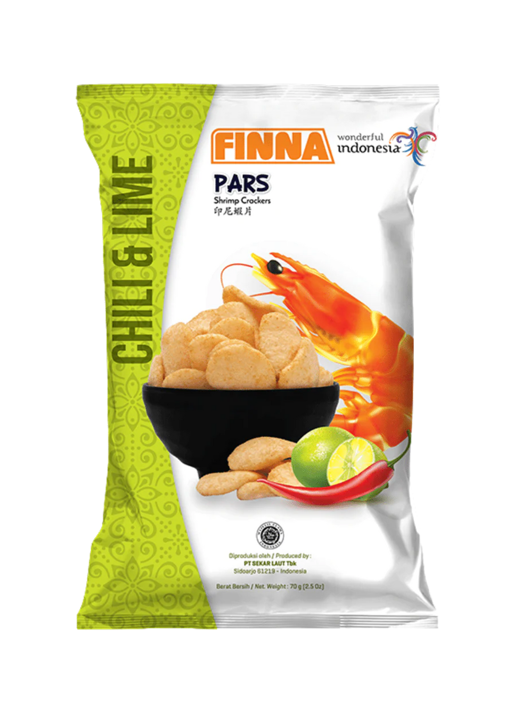 Finna Chili & Lime Shrimp Crackers 70g