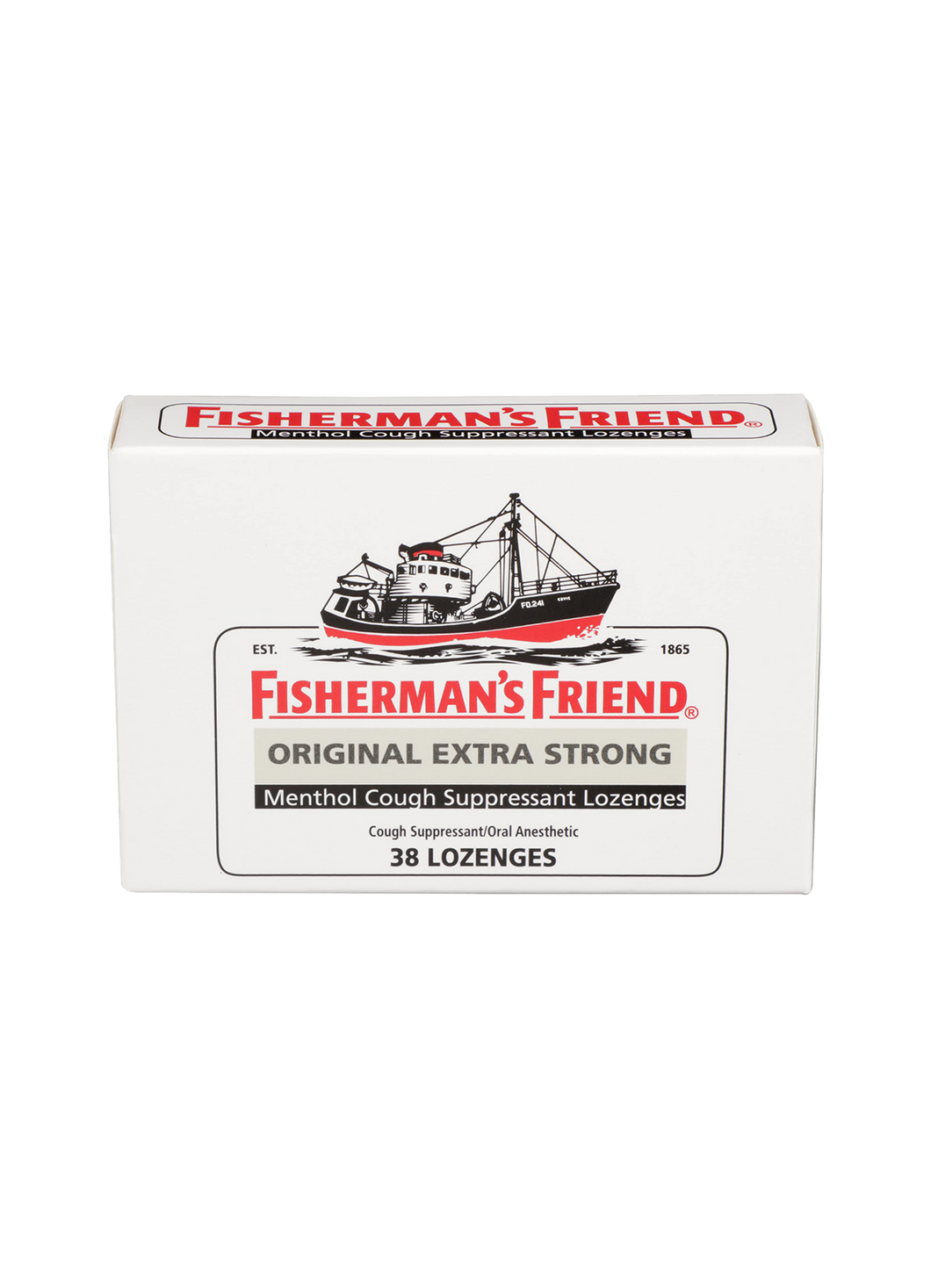 Fisherman's Friend Menthol Cough Suppressant Original Extra Strong 38 Lozenges
