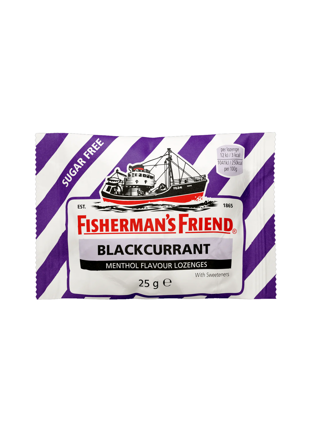 Fisherman's Friend Sugar Free Menthol Blackcurrant Flavour Lozenges 25g
