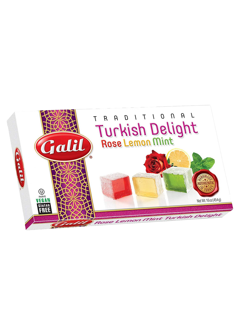Galil Traditional Turkish Delight Rose Lemon Mint 454g