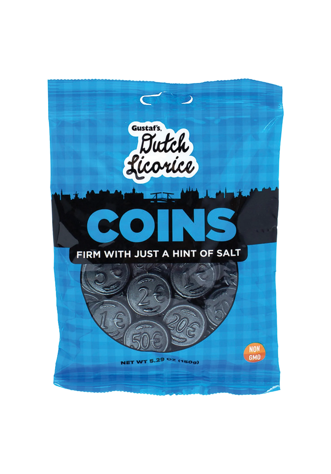 Gustaf's Dutch Licorice Coins Firm with Just a Hint of Salt 150g