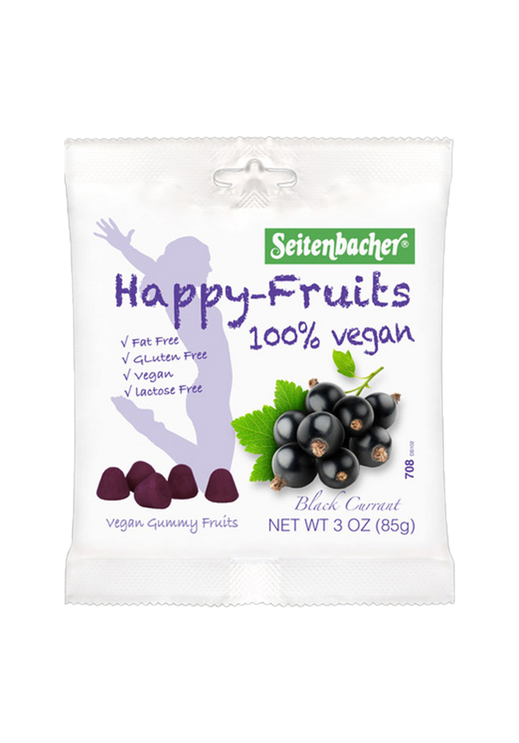 Happy-Fruits 100% Vegan Gummy Fruits Black Currant 85g