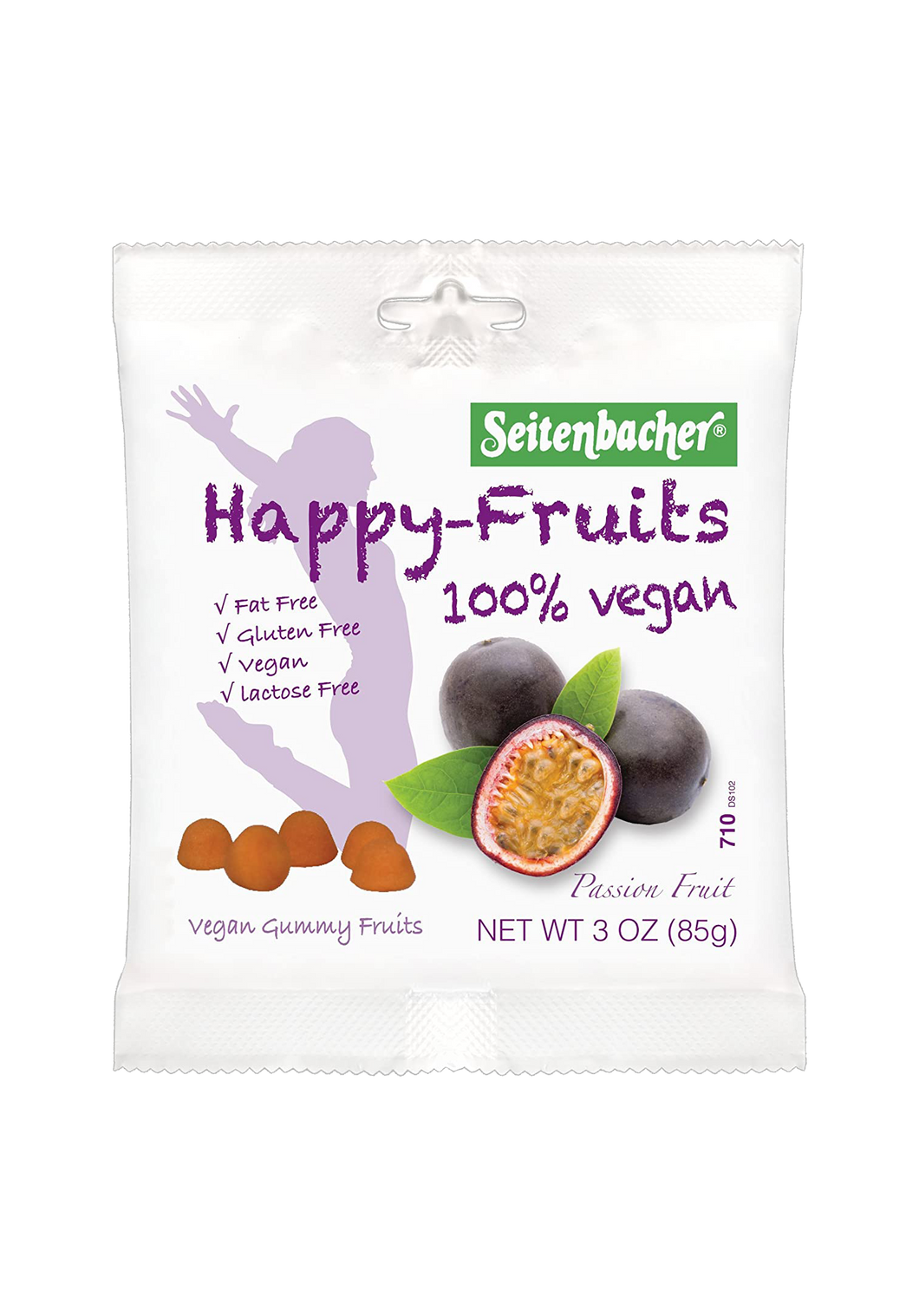 Happy-Fruits 100% Vegan Gummy Fruits Passion Fruit 85g
