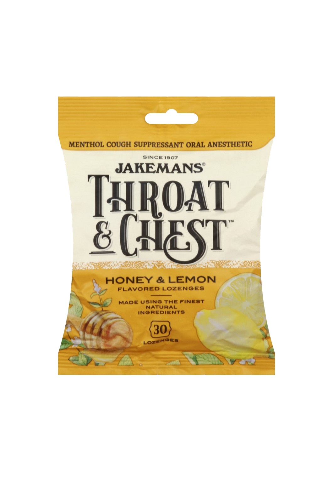 Jakemans Throat & Chest Honey & Lemon Flavored (30) Lozenges