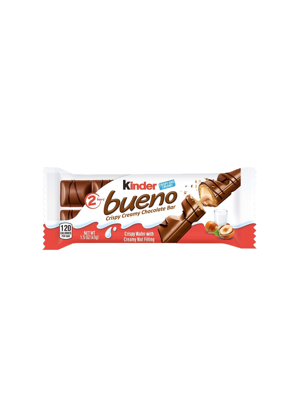 Kinder Bueno Crispy Creamy Chocolate Bar 43g