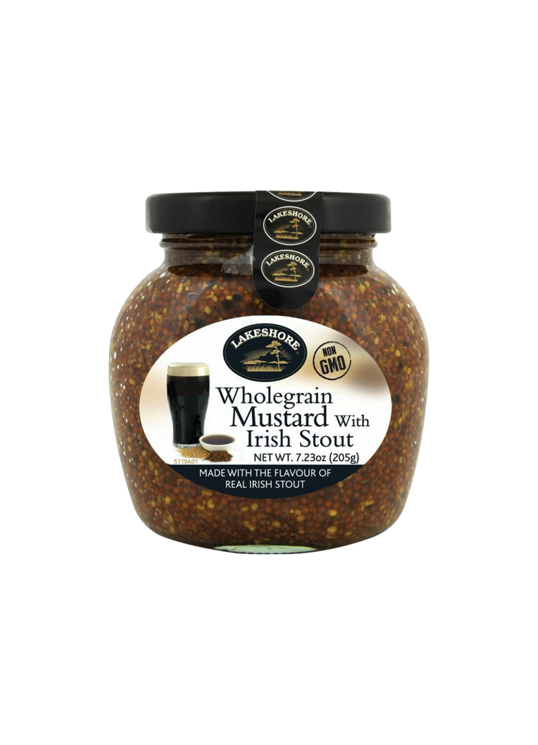 Lakeshore Wholegrain Mustard with Irish Stout 205g