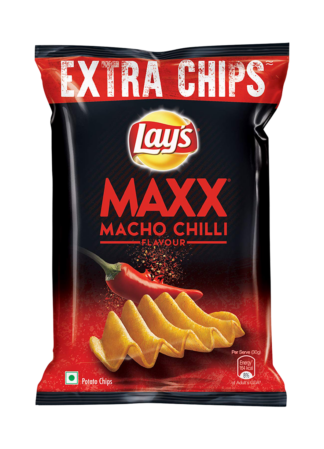 Lay's Maxx Macho Chilli Flavour Potato Chips 58g