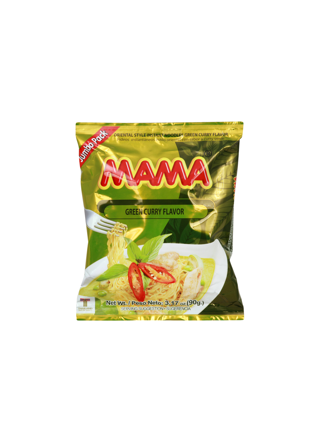 MAMA Oriental Style Instant Noodles Green Curry Flavor 90g
