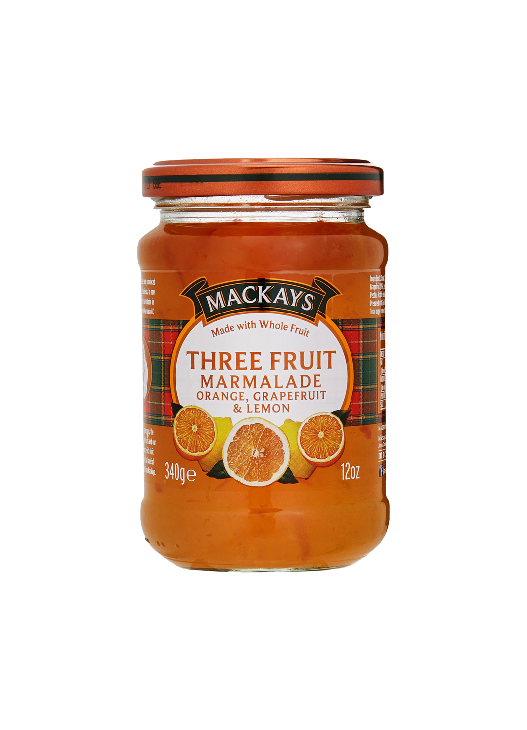 Mackays Three Fruit Marmalade Orange, Grapefruit, & Lemon 340g