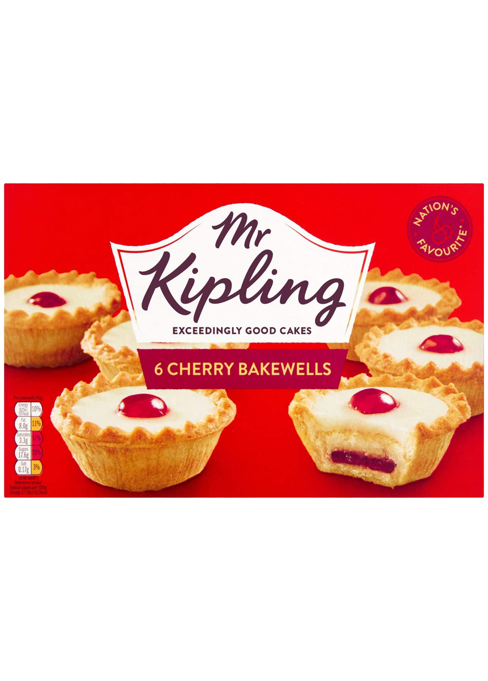 Mr Kipling Exceedingly Good Cakes 6 Cherry Bakewells