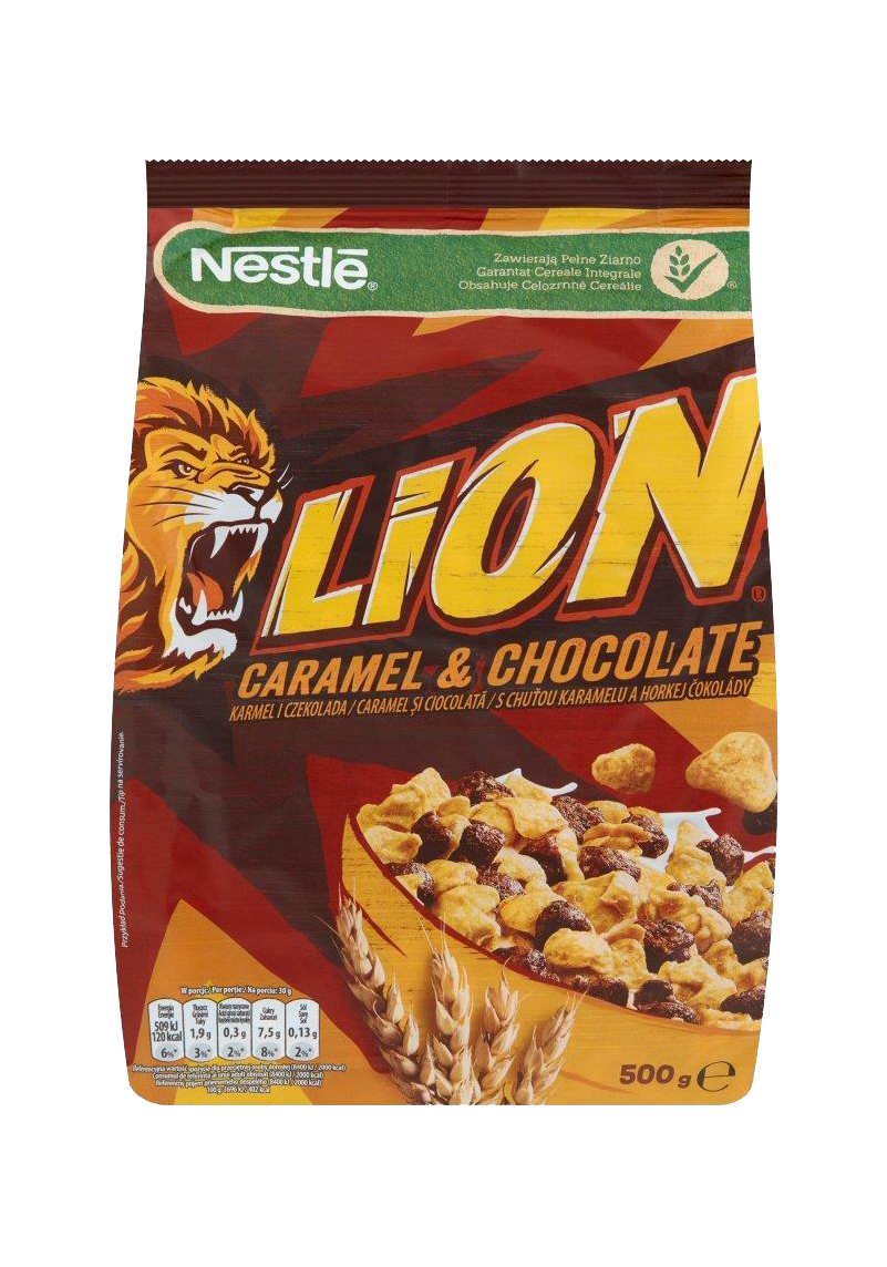 Nestle Lion Wholegrain Caramel & Chocolate Cereal 500g
