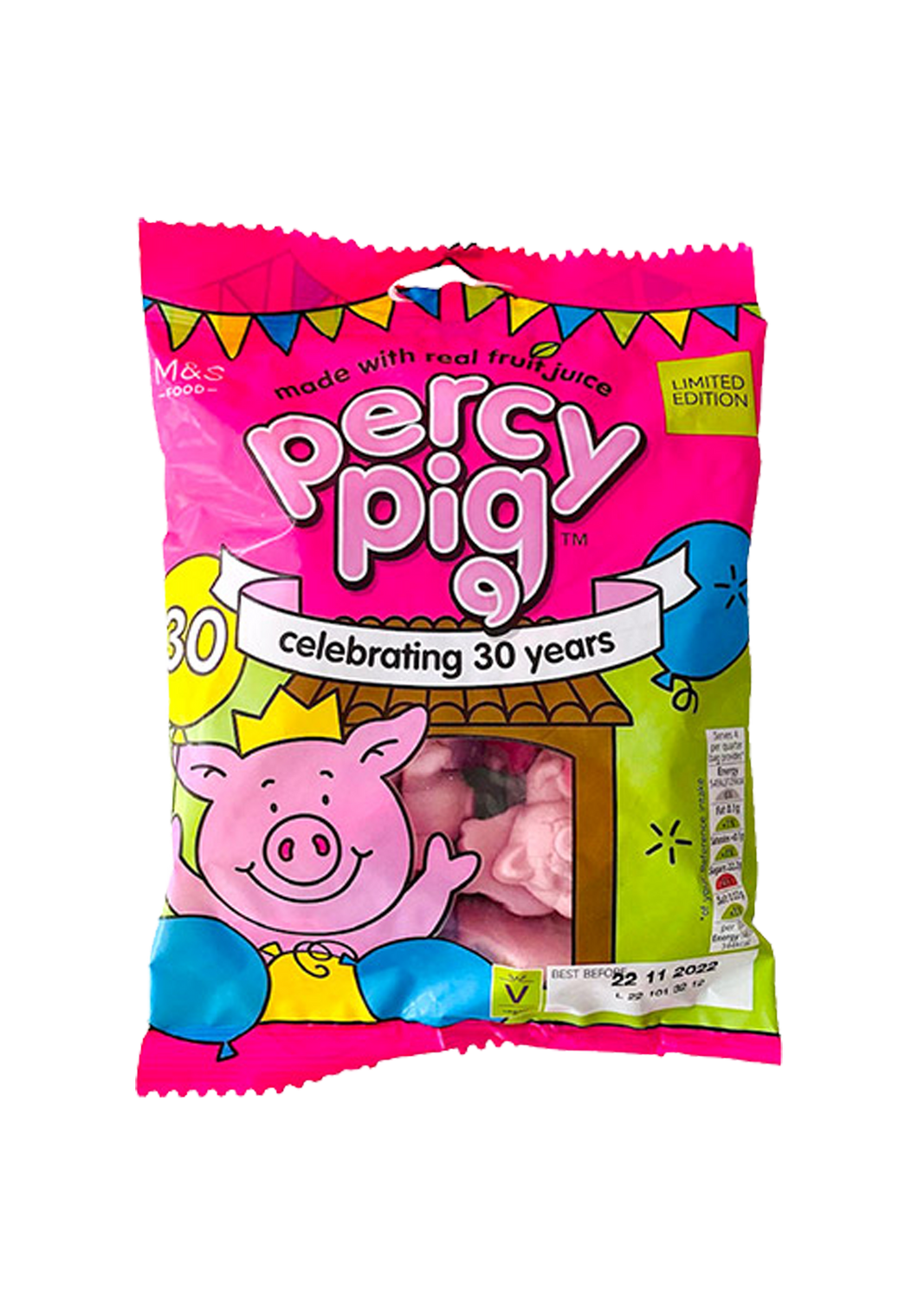 Percy Pig celebrating 30 years limited edition 150g