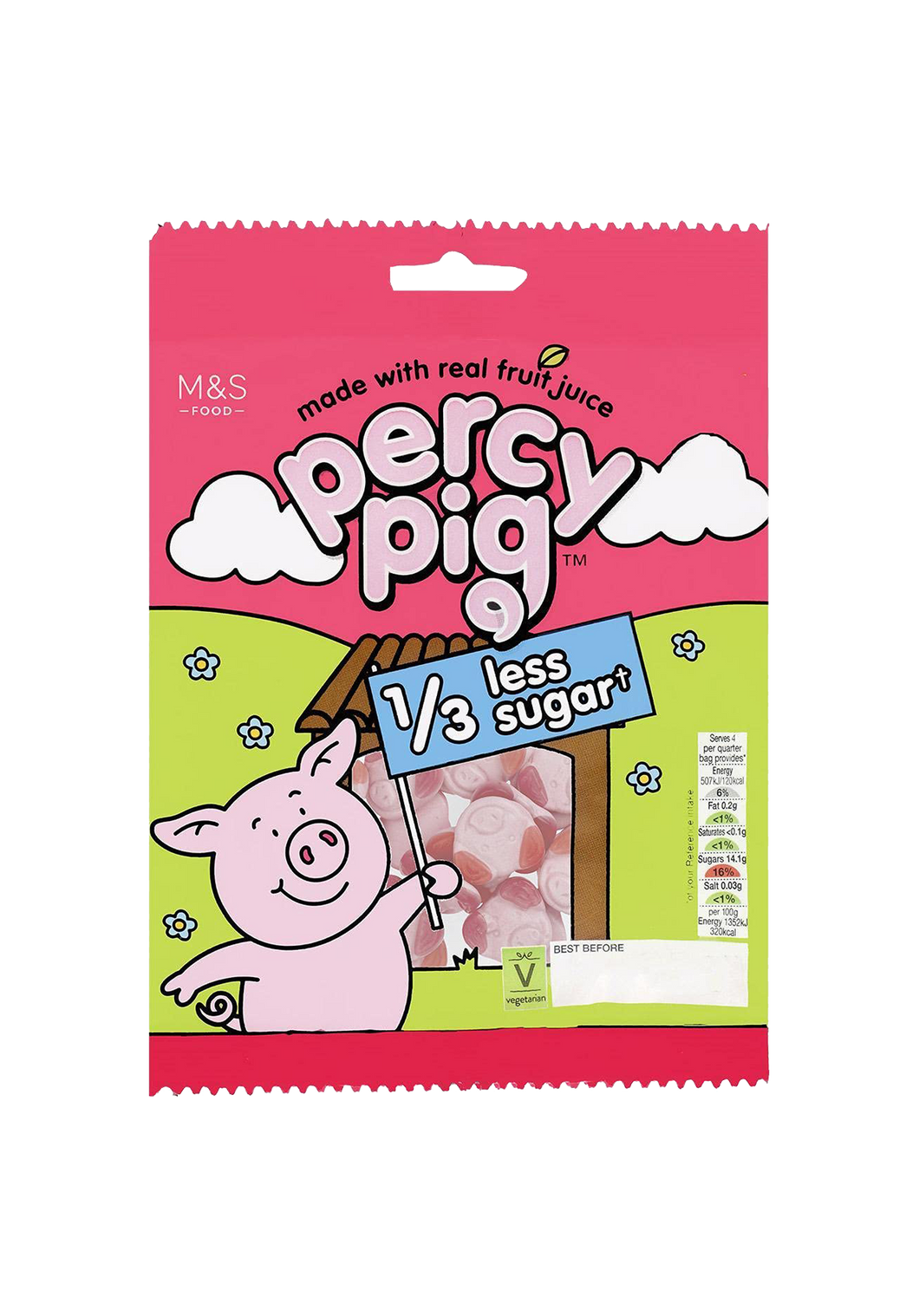 Percy Pig 1/3 less sugar 150g