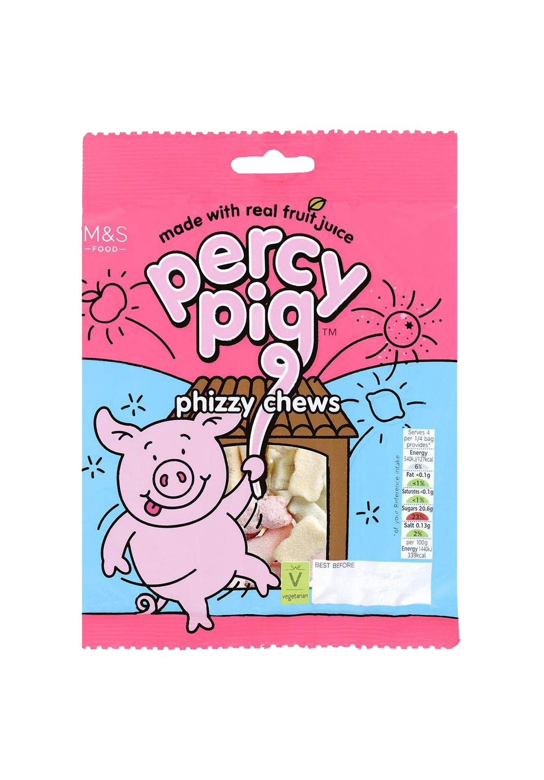Percy Pig Phizzy Chews 150g