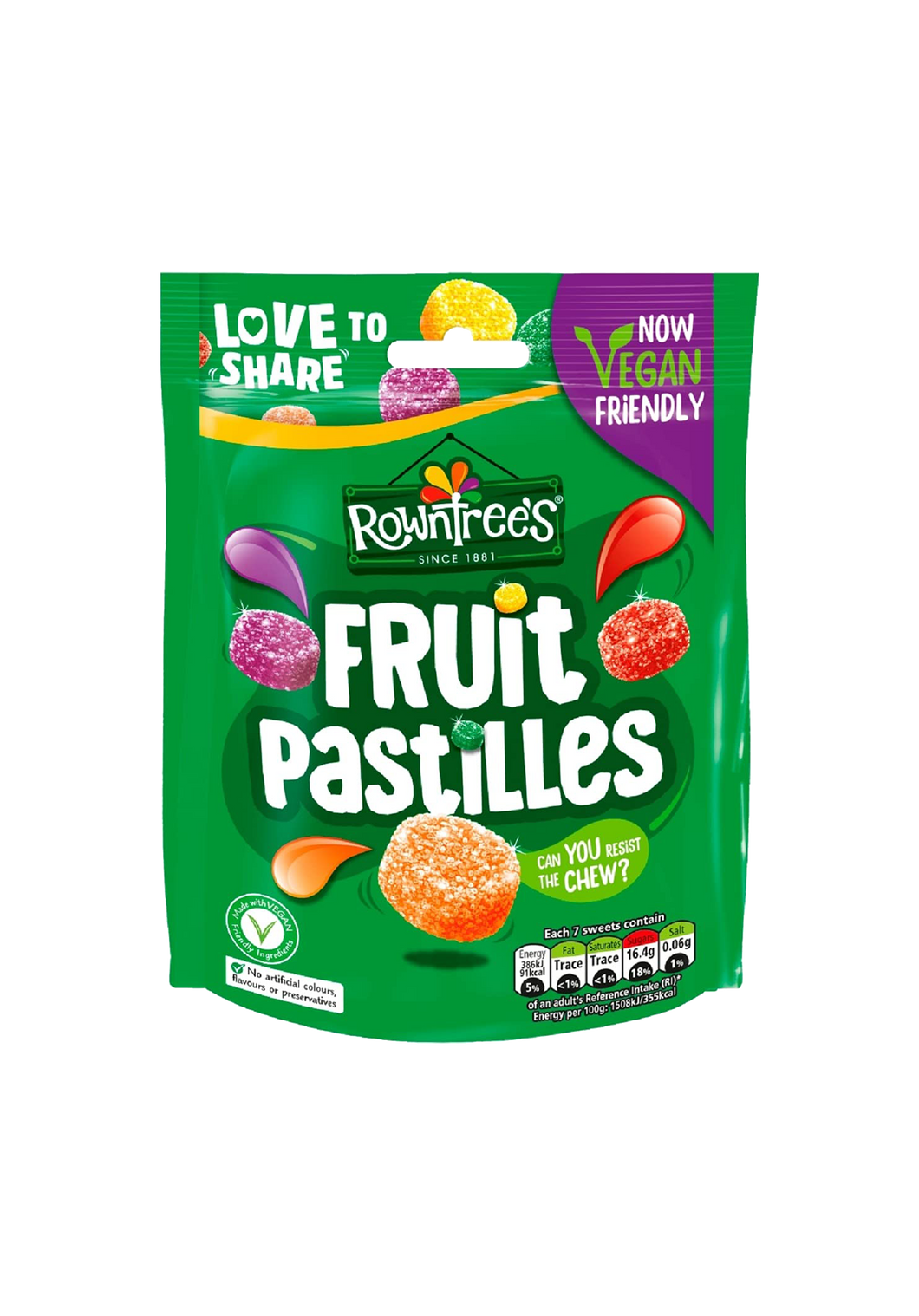 Rowntrees Fruit Pastilles Pouch Bag 143g
