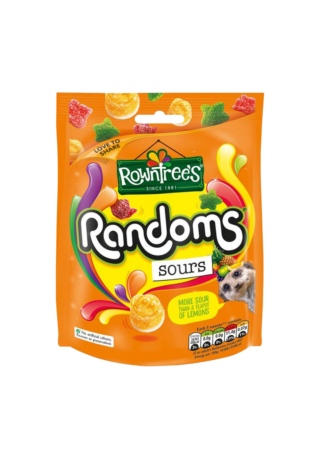 Rowntrees Randoms Sours 140g