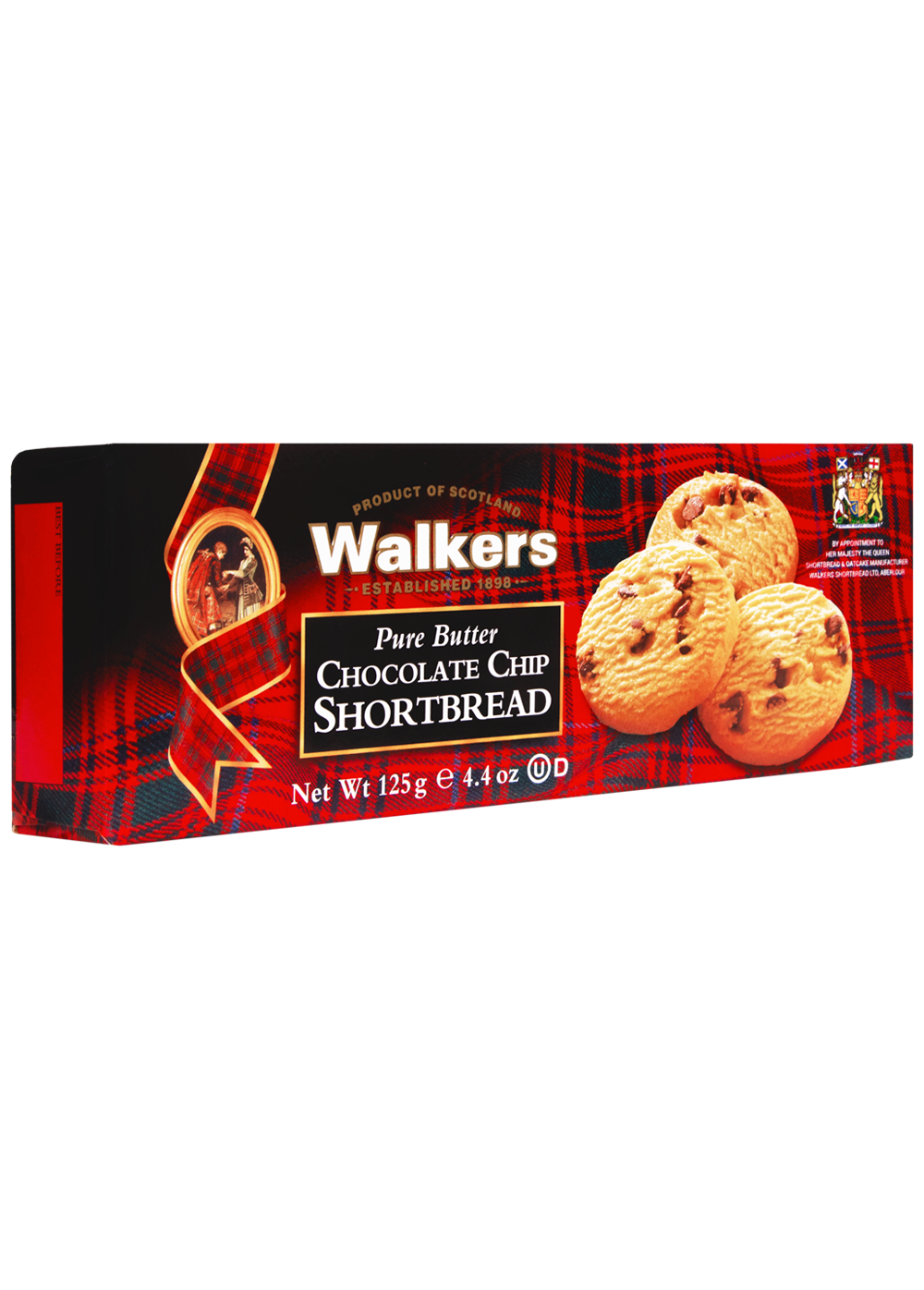 Walkers Pure Butter Chocolate Chip Shortbread 125g