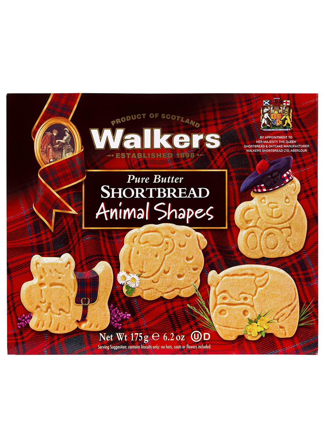 Walkers Pure Butter Animal Shapes Shortbread 175g