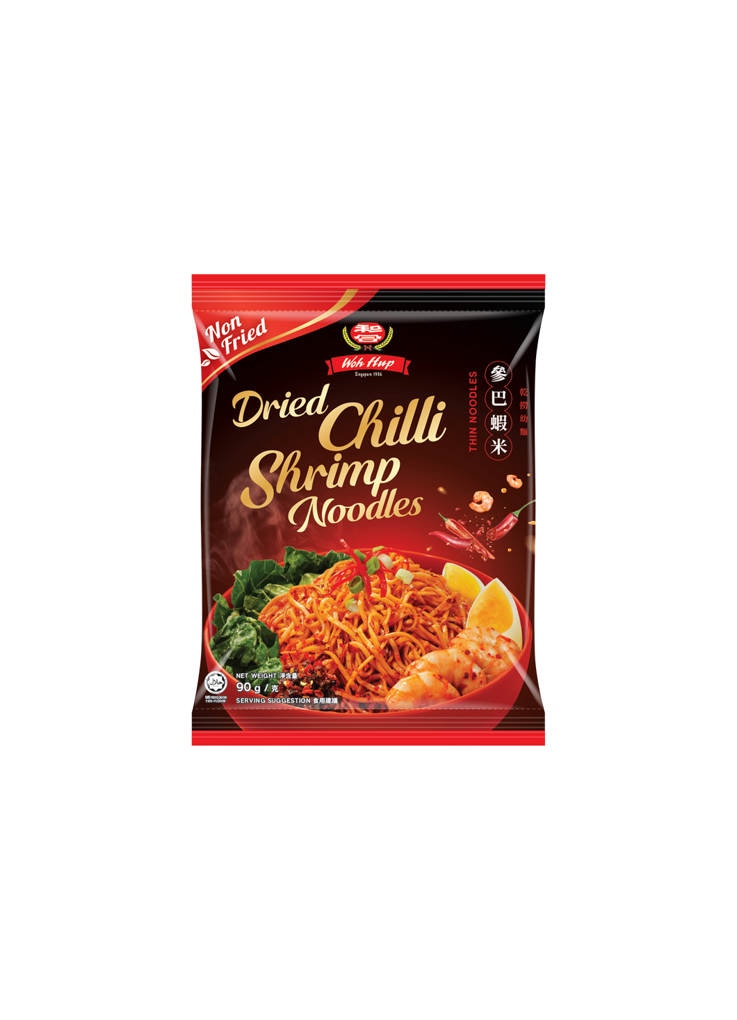 Woh Hup Dried Chilli Shrimp Noodles 90g